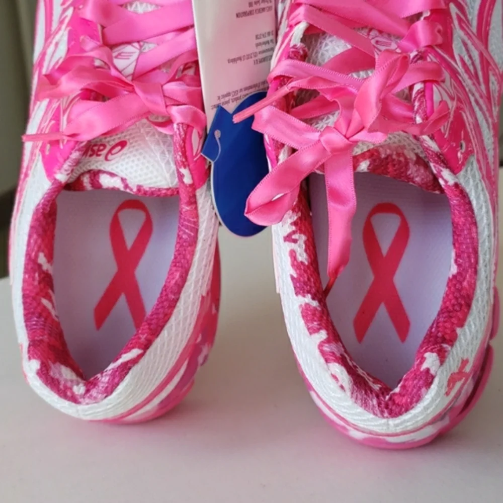 Asics women's 9.5 Breast Cancer Awareness Pink Ribbon GT 1000 3 PR - Picture 8 of 16
